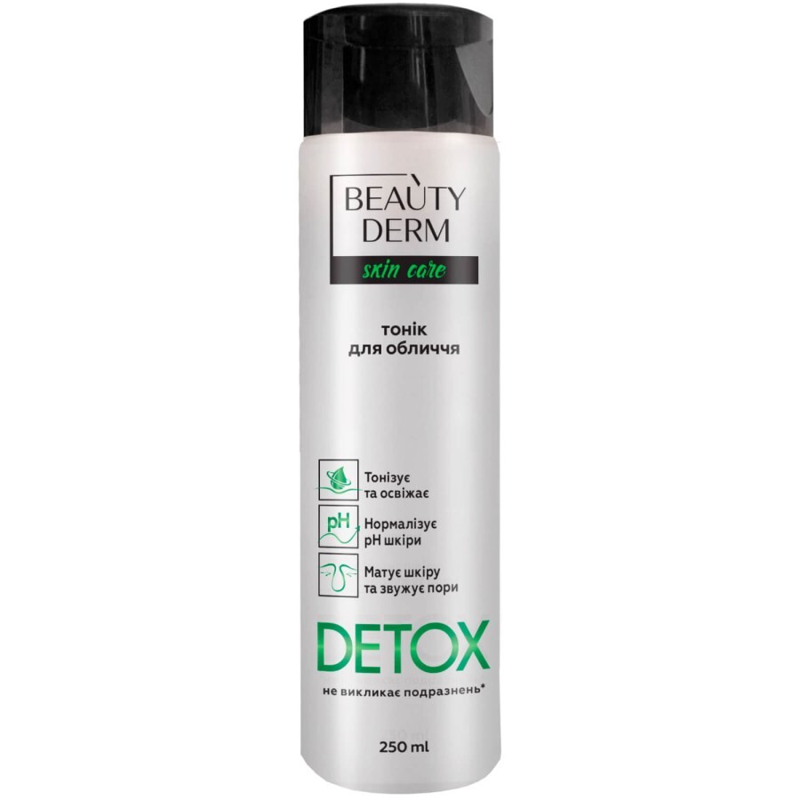 Тонік для обличчя Beauty Derm Detox для всіх типів шкіри 250 мл: ціни та характеристики