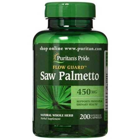 Со пальметто, Saw Palmetto, Puritan's Pride, 450 мг, 200 капсул