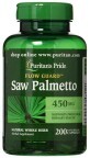 Со пальметто, Saw Palmetto, Puritan&#39;s Pride, 450 мг, 200 капсул
