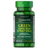 Зеленый кофе, Green Coffee Bean, Puritan's Pride, 800 мг, 60 капсул