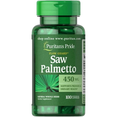 Со пальметто, Saw Palmetto, Puritan's Pride, 450 мг, 100 капсул: ціни та характеристики
