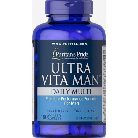 Вітаміни для чоловіків, Ultra Vita Man Time Release, Puritan's Pride, 180 капсул