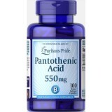 Пантотеновая кислота, Pantothenic Acid, Puritan's Pride, 550 мг, 100 капсул