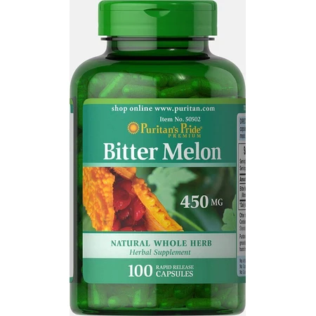Горькая дыня, Bitter Melon, Puritan's Pride, 450 мг, 100 капсул: цены и характеристики