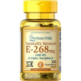 Витамин Е, Vitamin E, Puritan's Pride, натуральный, 400 МЕ, 100 гелевых капсул