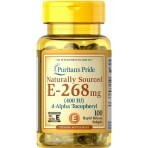 Витамин Е, Vitamin E, Puritan's Pride, натуральный, 400 МЕ, 100 гелевых капсул: цены и характеристики