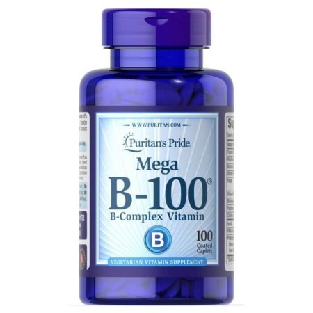 Витамины группы В, комплекс, Vitamin B-100, Puritan's Pride,100 капсул