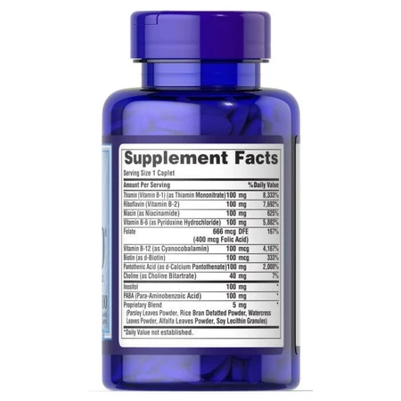 Витамины группы В, комплекс, Vitamin B-100, Puritan's Pride,100 капсул: цены и характеристики
