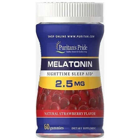 Мелатонін, Melatonin Gummy, Puritan's Pride, 2,5 мг, 60 жувальних цукерок