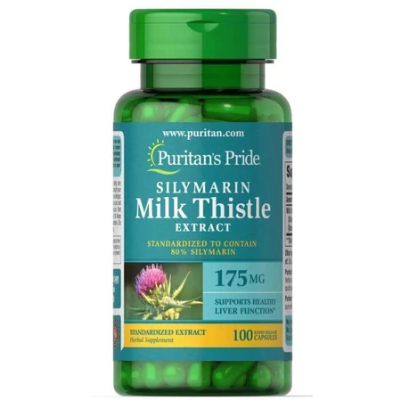 Расторопша, Milk Thistle (Silymarin), Puritan's Pride, 175 мг, 100 капсул: цены и характеристики