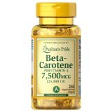Бета-каротин, Beta-Carotene, Puritan's Pride, 7500 мкг (25000 МЕ), 250 гелевых капсул