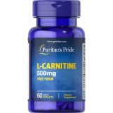 Л-карнитин, L-Carnitine, Puritan's Pride, 500 мг, 60 таблеток