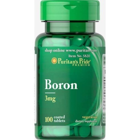 Бор, Boron, Puritan's Pride, 3 мг, 100 таблеток