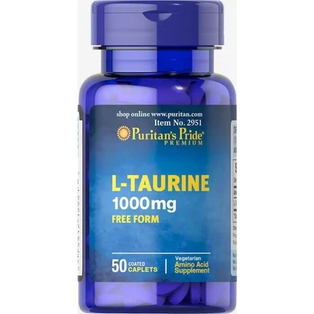 Таурин, L-Taurine, Puritan's Pride, 1000 мг, 50 капсул: ціни та характеристики
