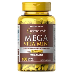 Мультивітаміни для літніх, Multivitamins for seniors Timed, Puritan's Pride, 100 капсул
