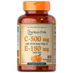 Вітамін C і Е з шипшиною, Vitamin C & E, Puritan's Pride, 500 мг / 400 МО, 100 гелевих капсул: ціни та характеристики