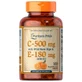 Вітамін C і Е з шипшиною, Vitamin C & E, Puritan's Pride, 500 мг / 400 МО, 100 гелевих капсул
