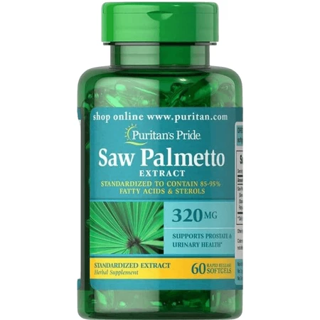 Со Пальметто, Saw Palmetto, Puritan's Pride, стандартизований екстракт, 320 мг, 60 гелевих капсул: ціни та характеристики