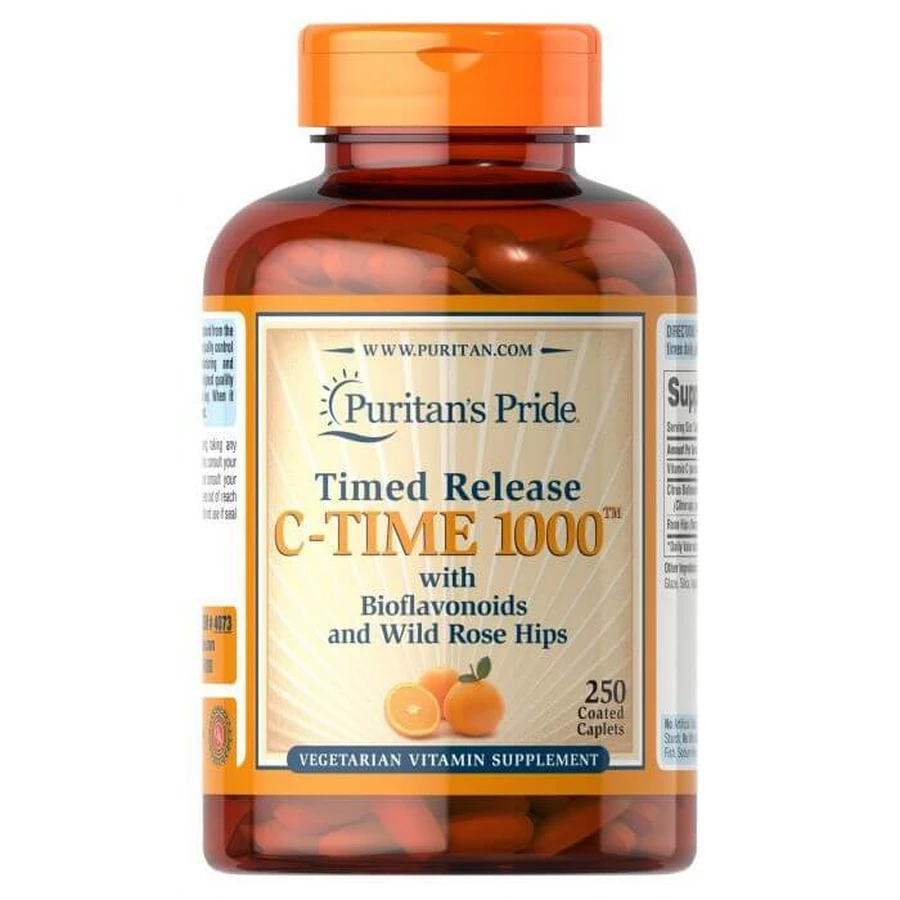 Вітамін С з шипшиною, Vitamin C, Puritan's Pride, 1000 мг, 250 капсул: ціни та характеристики
