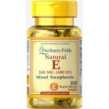Витамин Е и смесь токоферолов, Vitamin E Mixed Tocopherols, Puritan's Pride, 400 МЕ, 100 капсул