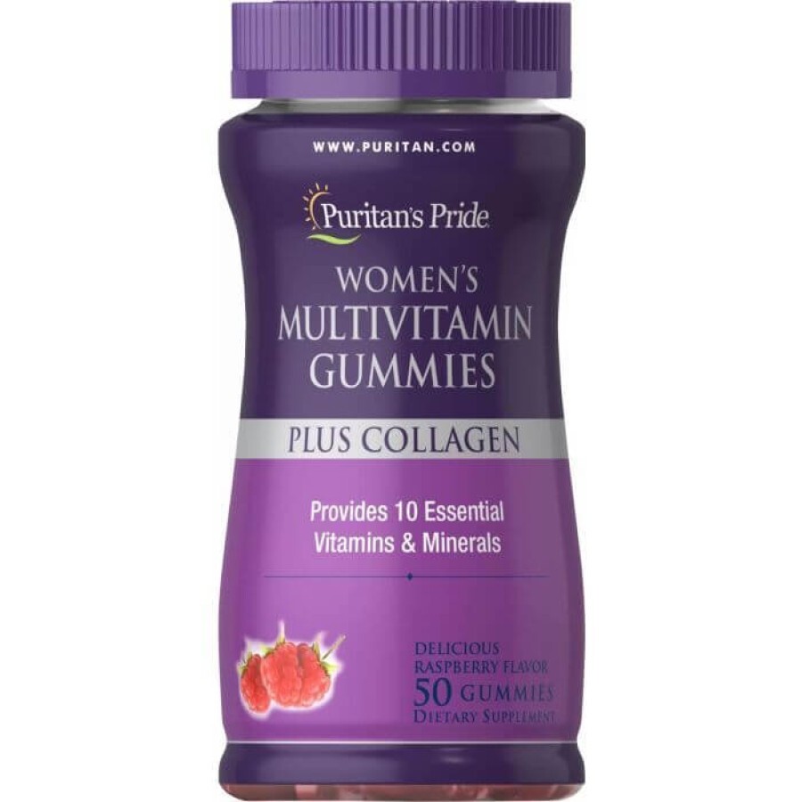 Мультивітаміни для жінок плюс колаген, Women's Multivitamin, Puritan's Pride, 50 жувальних цукерок: ціни та характеристики