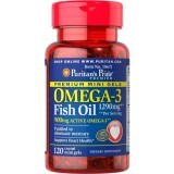 Омега-3 рыбий жир, Omega-3 Fish Oil, Puritan's Pride, 1290 мг (450 активного омега-3), 120 капсул
