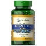 Масло огуречника, Borage Oil, Puritan's Pride, 1000 мг, 100 капсул