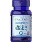 Биотин, Biotin, Puritan's Pride, 10.000 мкг, 100 капсул: цены и характеристики