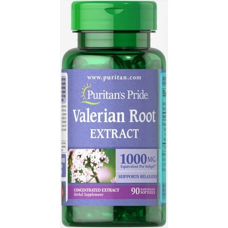 Валериана корень, Valerian Root, Puritan's Pride, 1000 мг, 90 гелевых капсул: цены и характеристики