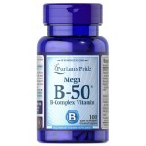 Вітамін В - 50 комплекс, Vitamin B-50 ® Complex, Puritan's Pride, 100 каплет