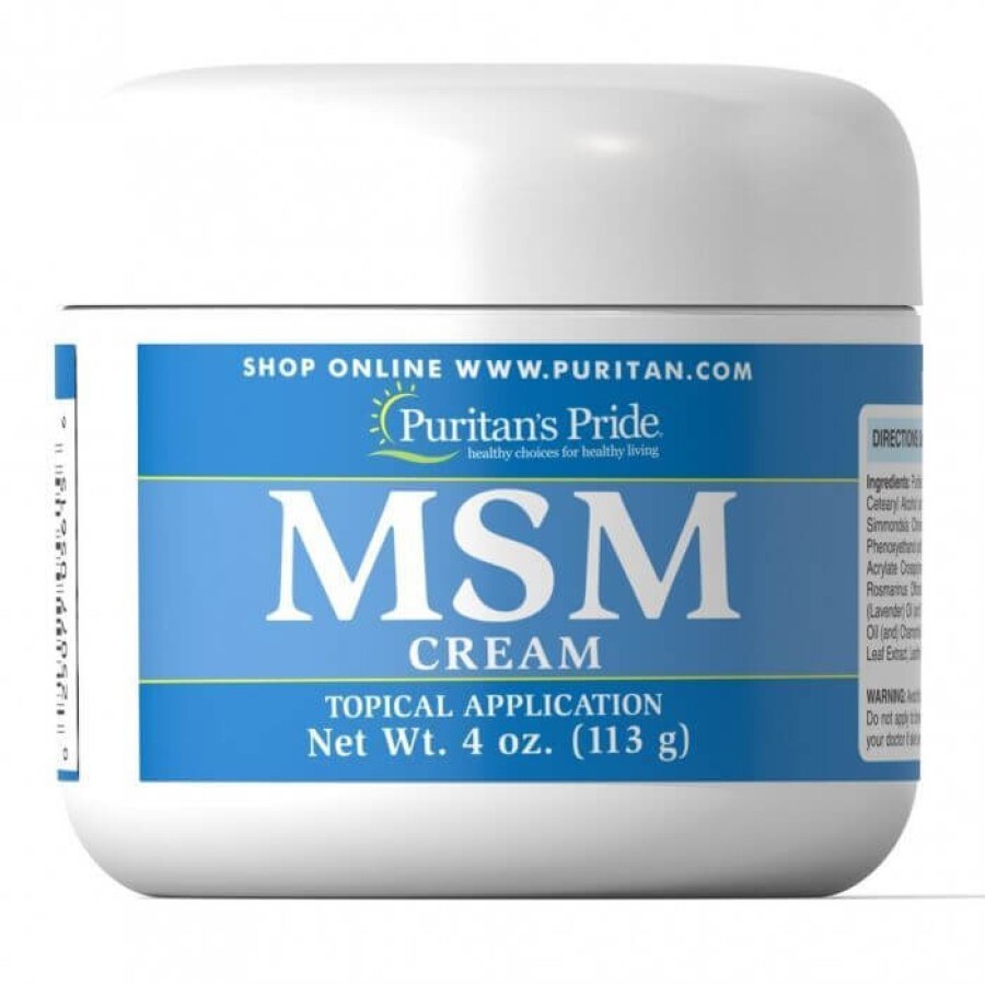 Крем с МСМ (метилсульфонилметаном), MSM Cream, Puritan's Pride, 113 мл: цены и характеристики