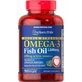 Омега-3 рыбий жир, Omega-3 Fish Oil, Puritan's Pride, двойная сила, 1200/600 мг, 90 капсул