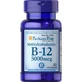 Витамин В12 (метилкобаламин), Methylcobalamin Vitamin B-12, Puritan's Pride, 5000 мкг, 30 миниледенцов