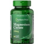Магний цитрат, Magnesium Citrate, Puritan's Pride, 200 мг, 90 каплет: цены и характеристики