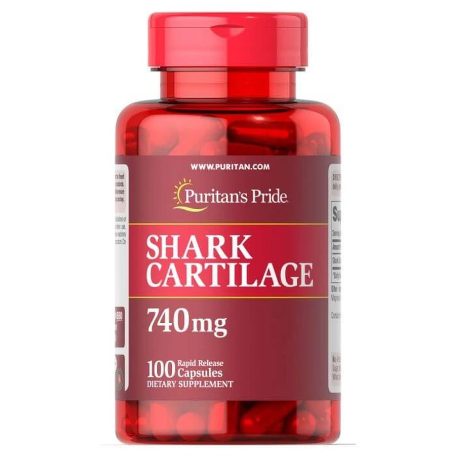Акулячий хрящ, Shark Cartilage, Puritan's Pride, 740 мг, 100 капсул: ціни та характеристики