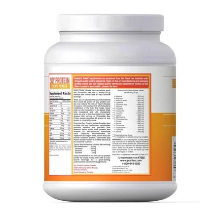 Соевый протеин, Soy Protein Isolate, Puritan's Pride, порошок, вкус шоколада, 793 г: цены и характеристики