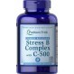 Комплекс В - стресс с витамином С, Stress Vitamin B-Complex, Puritan&#39;s Pride, 120 капсул