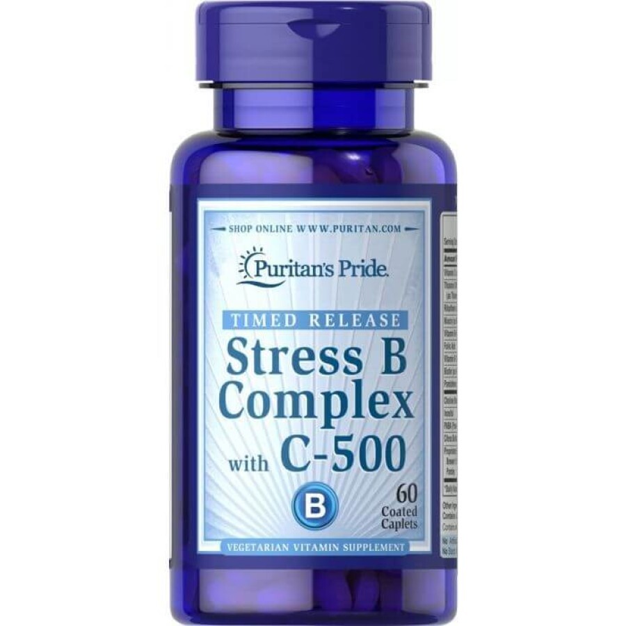 Комплекс В - стресс с витамином С, Stress Vitamin B-Complex, Puritan's Pride, 60 капсул: цены и характеристики