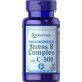 Комплекс В - стресс с витамином С, Stress Vitamin B-Complex, Puritan&#39;s Pride, 60 капсул