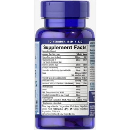 Комплекс В - стресс с витамином С, Stress Vitamin B-Complex, Puritan's Pride, 60 капсул: цены и характеристики
