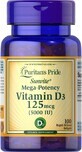 Витамин Д3, Vitamin D3, Puritan&#39;s Pride, 5000 МЕ, 100 капсул