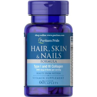 Формула для волосся, шкіри, нігтів, Hair Skin Nails Formula, Puritan's Pride, 60 капсул