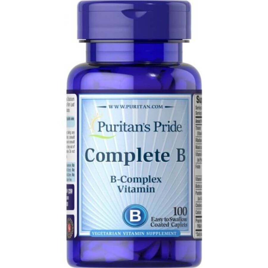 Комплекс витаминов группы В, Complete B, Puritan's Pride, 100 капсул: цены и характеристики