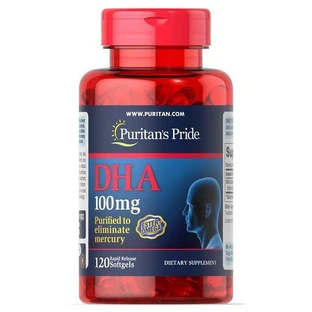 Рыбий жир, DHA, Puritan's Pride, 100 мг, 120 гелевых капсул