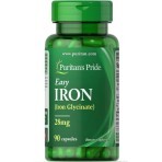 Железо, Easy Iron (Glycinate), Puritan's Pride, 28 мг, 90 гелевых капсул: цены и характеристики