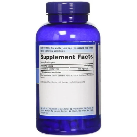 Глюкозамин сульфат, Glucosamine Sulfate, Puritan's Pride, 1000 мг, 240 капсул: цены и характеристики
