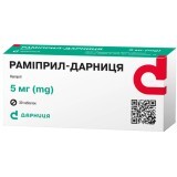 Раміприл-Дарниця 5 мг таблетки, №30 (10х3)