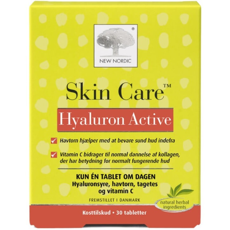 Гиалуроновая кислота New Nordic Skin Care Hyaluron Active таблетки, №30: цены и характеристики