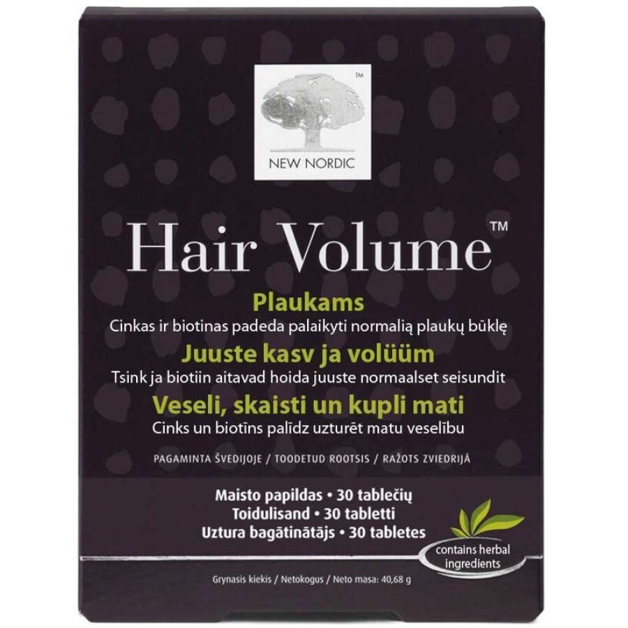Комплекс New Nordic Hair Volume для росту і об'єму волосся таблетки, №30 відгуки