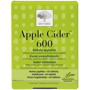 Средство для улучшения обмена веществ New Nordic Apple Cider 600 таблетки, №60